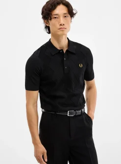 Embossed diamond polo