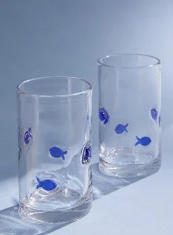 Embossed fish glasses