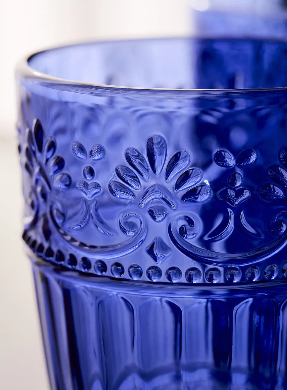 Embossed floral glasses