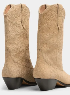 Embossed flowers Duerto cowboy boots