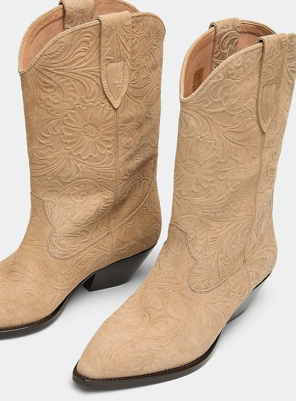 Embossed flowers Duerto cowboy boots