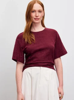 Embossed flowers T-shirt
