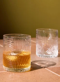 Embossed foliage small glasses