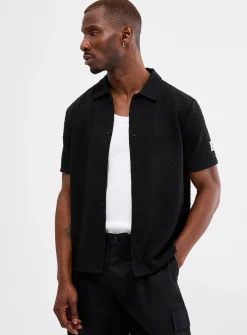 Embossed geo shirt
