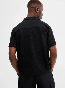 Embossed geo shirt