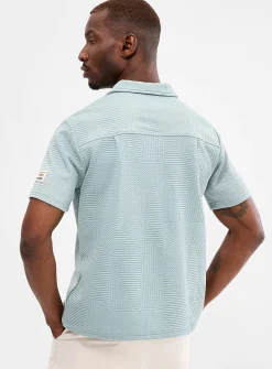 Embossed geo shirt