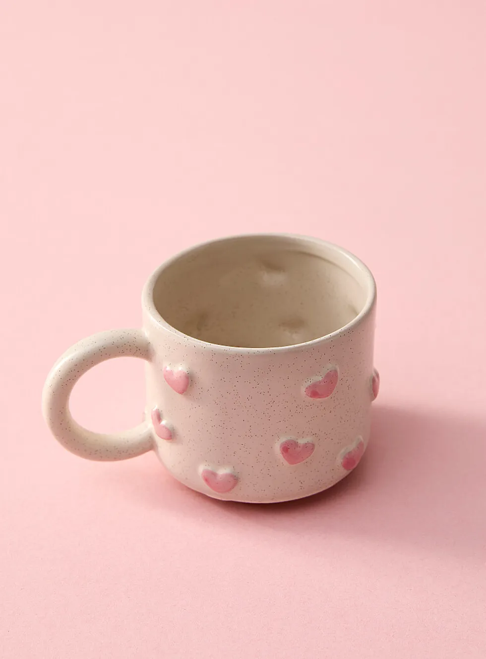 Embossed hearts mug