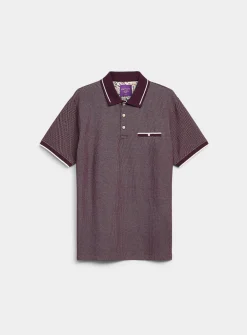 Embossed honeycomb polo