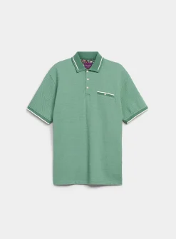 Embossed honeycomb polo