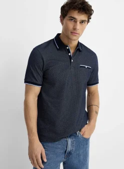 Embossed honeycomb polo