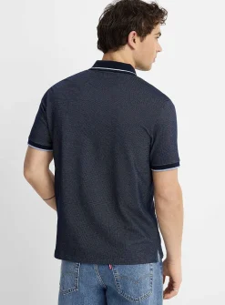 Embossed honeycomb polo