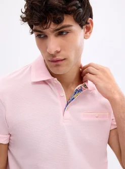 Embossed honeycomb polo
