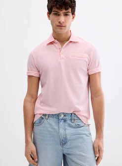 Embossed honeycomb polo
