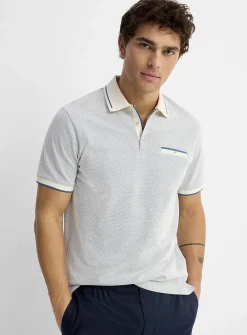 Embossed honeycomb polo