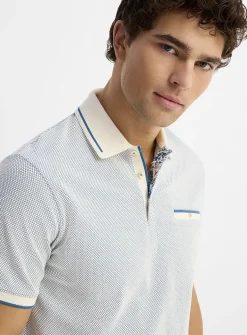 Embossed honeycomb polo