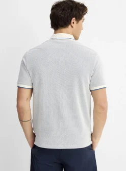 Embossed honeycomb polo