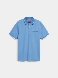Embossed honeycomb polo