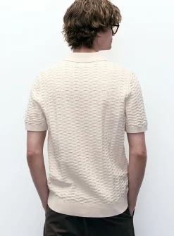 Embossed jacquard polo