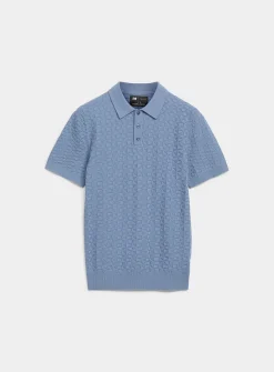 Embossed jacquard polo