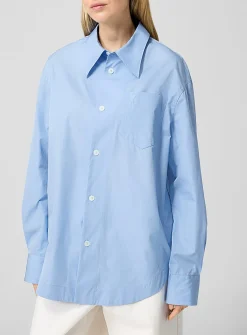 Embossed logo loose shirt