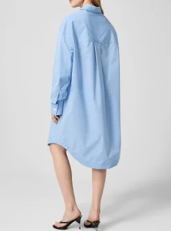 Embossed logo shirtdress