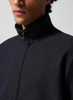 Embossed logos track jacket