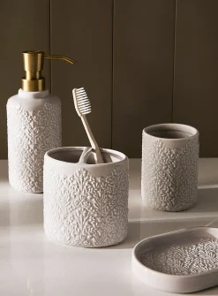 Embossed plants grey accessories