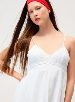 Embroidered bodice minidress