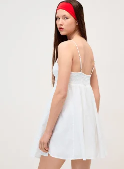 Embroidered bodice minidress