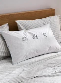 Embroidered breakfast pillowcase