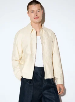 Embroidered coral jacket