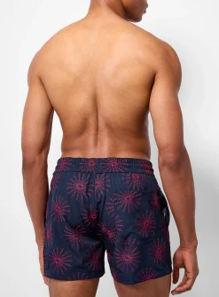Embroidered cropped swim short