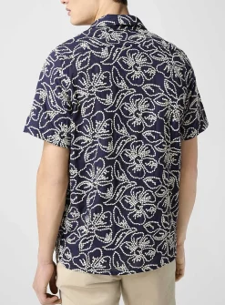 Embroidered flowers short-sleeve shirt