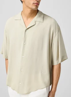 Embroidered logo cabana shirt