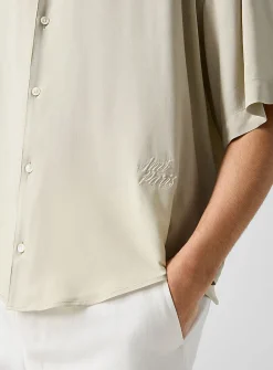 Embroidered logo cabana shirt
