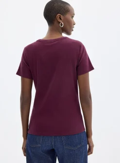 Embroidered logo crew-neck T-shirt