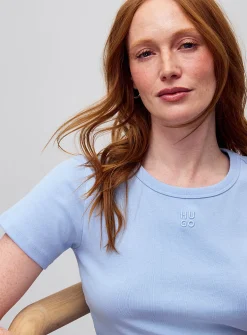 Embroidered logo crew-neck T-shirt