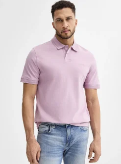 Embroidered logo interlock jersey polo