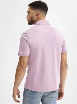Embroidered logo interlock jersey polo