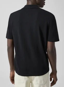 Embroidered logo knit polo shirt