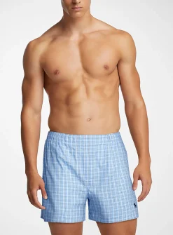 Embroidered logo poplin boxer