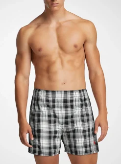 Embroidered logo poplin boxer