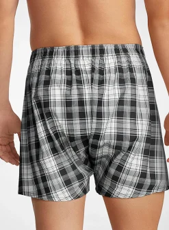 Embroidered logo poplin boxer