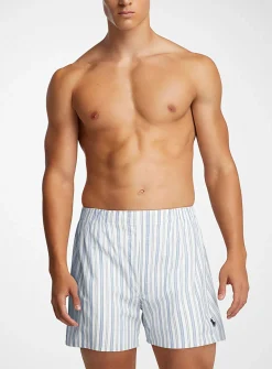 Embroidered logo poplin boxer