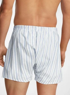 Embroidered logo poplin boxer