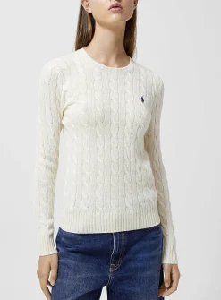 Embroidered logo wool and cashmere sweater
