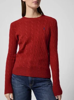 Embroidered logo wool and cashmere sweater