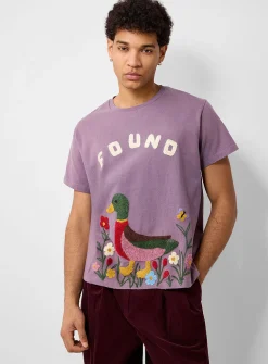 Embroidered mallard T-shirt