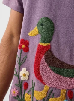 Embroidered mallard T-shirt
