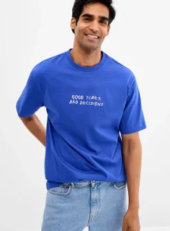 Embroidered message T-shirt
